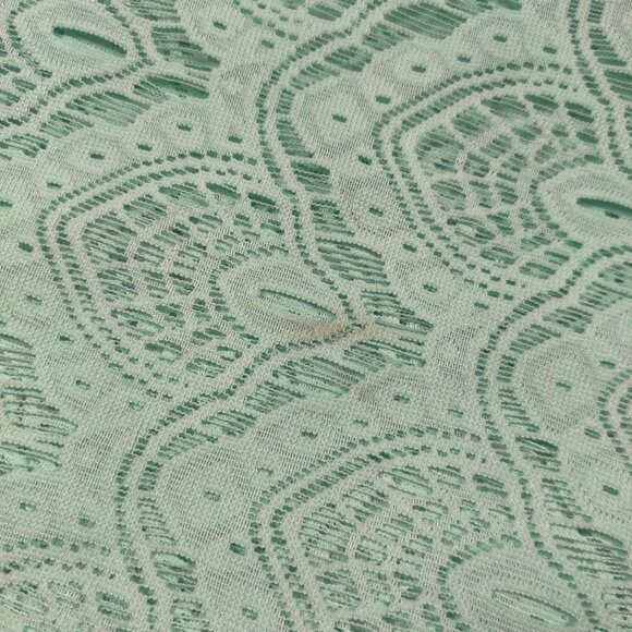 Mint Green Lace Infinity Scarf Lightweight Loop Circle Scarf Eyelet Boho Chic - Picture 8 of 10